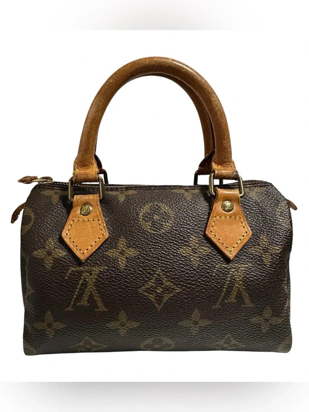 Louis Vuitton Monogram & Vachetta Leather Speedy Nano Mini Bag